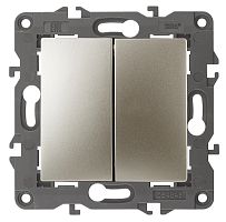 Выключатель без рамки Эра Elegance 2-кл. шампань картинка